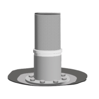 Bride avec crépine d'aspiration inox DN 100